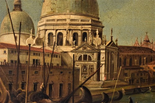 Antiquités - Venise, entré dans le Grand Canal de la "Chiesa della Salute" du XVIIIe